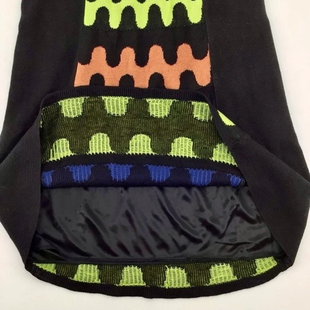 M Missoni Women's Halter Puzzle Stripe Knit Squiggle A Line Dress US Size 2 - Picture 12 of 16